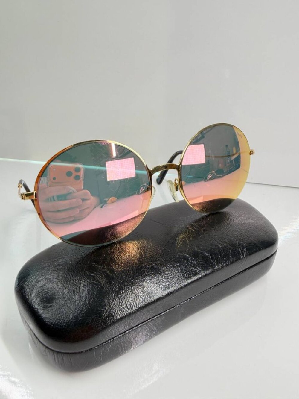 Michael Kors MK5017 “Kendall II” Round Sunglasses – Gold Frame